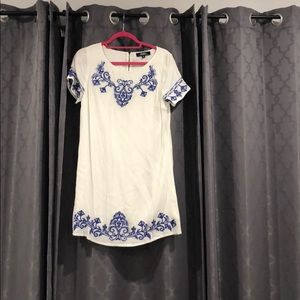White embroidered dress